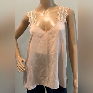 Jolie Chelsea Silk Cami With Lace Straps in Nude  Size M   NWT